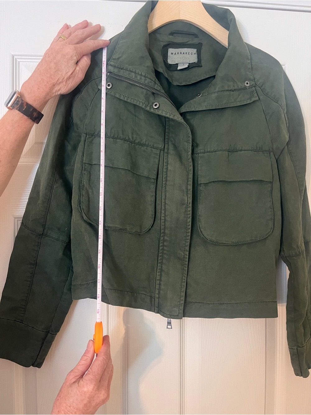 Magnolia Olive Green Utility Jacket with Front Flap Pockets - Picture 3 of 4